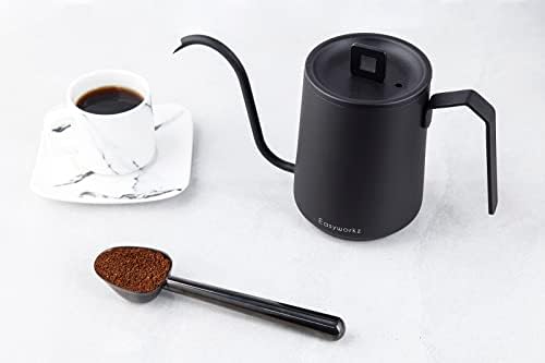 Easyworkz Stainless Steel Long Hollow Handle Coffee Scoop,7g Measuring Spoon, Gunmetal Black, Bundled with Easyworkz Nando French Press 34 oz Double Wall Insulated Thermal Coffee Maker - Image 4