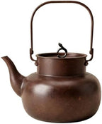 YJX 54.1oz Pure Copper Tea Kettle For Stovetop, Non-Coating Copper Teapot, 1600ML Large Tea Pot, Real Copper Kettle with Tea Ball for Loose Tea, Vintage Craftmenship for Home Deco, Chinese Tea Set by YJX