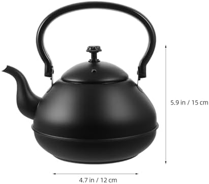 Luxshiny Vintage Tea Kettle Stainless Steel Water Kettle with Ergonomic Handle for Stovetop Use Kitchen Tea Pot for Boiling Water Oatmeal and Instant Soup 7.87 X 7.08 X 7.08 in - Image 3