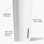 Corkcicle Insulated Tumbler with Sliding Lid, 16 oz, Gloss White - Image 4