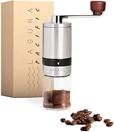 Manual Coffee Bean Grinder | 6 Coarseness Settings | Espresso, Cold Brew, French Press, Drip, | Burr Hand Mill | Home, Portable, Camping, Travel by CoastalCaliforniaAesthetics