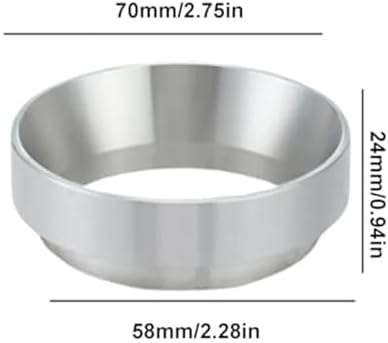 Portafilter Funnel 10 Pieces of Filter Rings 51/53 Mm Coffee Grounds Collector Funnel Coffee Filter(Silver 53mm) - Image 7