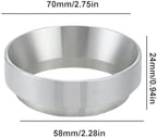 Portafilter Funnel 10 Pieces of Filter Rings 51/53 Mm Coffee Grounds Collector Funnel Coffee Filter(Silver 53mm) - Image 7
