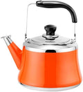 Tea Pot, Tea Kettle Stovetop, Whistling Tea Kettle for Stove Top, Teapot with Tea Strainer Home Restaurant Induction Cooker Tea Infuser(Orange,2L) by Unknown