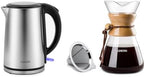 COSORI 1500W Electric Kettle & Pour Over Coffee Maker Bundle with Double Wall Stainless Steel Kettle Pot and 8 Cup Drip Coffee Brewer by Unknown