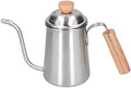 Drip Coffee Kettle, 650ml Stainless Steel Long Gooseneck Spout Coffee Pot Pour Over Tea Pot with Wooden Handle for Camping Home Kitchen by Unknown
