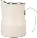 Metal Milk Frother Cup with Scale, 304 Stainless Steel Milk Frothing Pitcher, Latte Cup for Home Office Cafe Hotel (Matte White 550ml) by NDNCZDHC