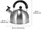 Stovetop Kettles Stainless Steel Tea Kettle Induction Kettle Marble Stone Water Teapot 3.0L Whistling Kettle (Color : Black Size : One Size) (Silver One Size) - Image 4