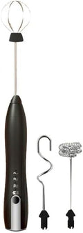 Electric Milk Frother USB Rechargeable Frothing Machine Blender Coffee Cream Drink Frothing Wand Handheld Egg Beater 3 Speeds(Black) by Unknown
