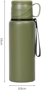 1500 ml Double wall vacuum Leakproof stainless steel wide mouth insulated water bottle,tea tumbler with tea strainer,cup and lid; travel coffee thermoses hot drinks,cold thermal flask - Image 2