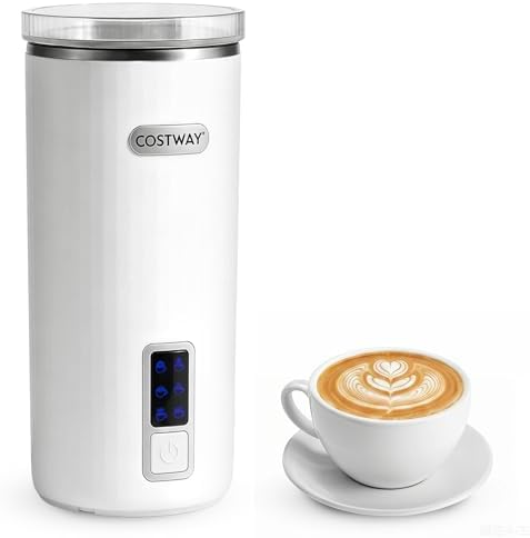 COSTWAY 6-in-1 Electric Milk Frother with Stainless Steel Interior by COSTWAY