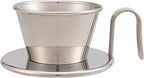 Carita WDS-155 Stainless Steel Coffee Dripper Wave Series Handmade by Tsubame Craftsmen Craftsmen, Made in Japan, Drip Equipment, For 1 or 2 People, For 1 or 2 People, 1 Cup, 2 Cups, Coffee House, by Kalita