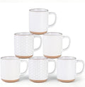 GBhome Coffee Mugs Set of 6, 16 oz White Coffee Cups with Large Handle by GBhome