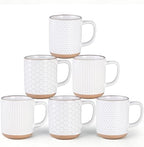 GBhome Coffee Mugs Set of 6, 16 oz White Coffee Cups with Large Handle by GBhome
