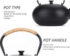 0.8L Japanese Style Cast Iron Teapot Without Coating Tetsubin Tea Kettle with Infuser Iron Tea Gift for Adult Father Mother Family - Image 6