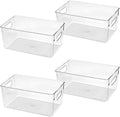 Clear Plastic Storage Bins, Pantry Organizers and Storage Containers Fridge Organizer Bins for Organizing Kitchen Cabinet Organizer Bin Bathroom Freezer Refrigerator Organization by CONTROLKITCHEN