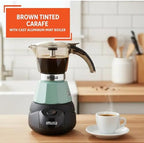 IMUSA 3 or 2 Cup Electric Espresso Maker with Cool-touch Handle, Mint - Image 3