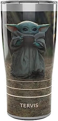 Tervis Traveler Star Wars - The Mandalorian Child Sipping Triple Walled Insulated Tumbler Travel Cup Keeps Drinks Cold & Hot, 20oz, Stainless Steel by TervisTumblerCompany