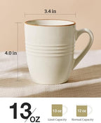 famiware Jupiter Coffee Mugs Set of 8, 13oz Coffee Mug Cups with Handle - Image 4