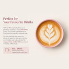Ecoffee Cup 8oz (240ml) Reusable Coffee Cup – PLA Plant-Based Travel Mug with Silicone Lid, Melamine Free & Dishwasher Safe – Glittertind - Image 4