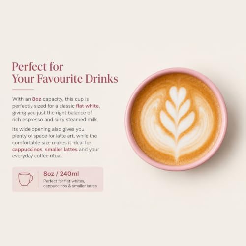 Ecoffee Cup 8oz (240ml) Reusable Coffee Cup – PLA Plant-Based Travel Mug with Silicone Lid, Melamine Free & Dishwasher Safe – Messages from the Unseen World - Image 5
