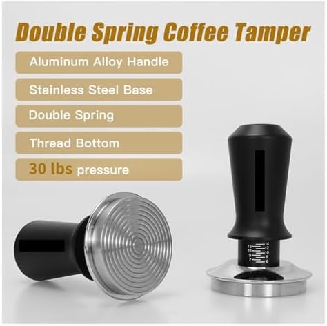 57mm 57.5mm Coffee Tamper Distributor Leveler Tool,Compatible For Lelit, Compatible For Anna, Compatible For Anita, Portafilter Barista Espresso Accessories Tools(57mm,Black Holder) - Image 7