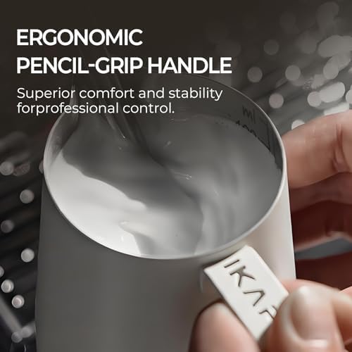 IKAPE Milk Frothing Pitcher 15.2oz Milk Frother Cup Espresso Milk Frothing Pitcher Stainless Steel Frothing Pitcher for Latte Art, Black - Image 6