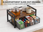 2-Tier Rustic Wood Tea Bag Organizer for Countertop - Image 3