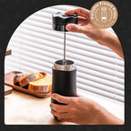 Portable Vacuum Insulated Coffee Press Coffees Maker 320ml Capacity Stainless Steel Travel Mugs Outdoors Coffees Brewer - Image 7
