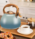 3.2Qt Stainless Steel Whistling Tea Kettle Stovetop, Grayish Blue - Image 6