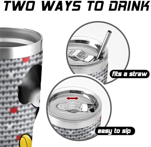 30 Oz Tumbler with Lid and Straw, Travel Coffee Mug Thermal Cups for Hot and Cold Drinks, Exquisite Stainless Steel Insulated Coffee Cup for Woman Girl - Image 4