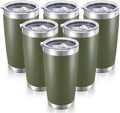 20 oz Tumblers Bulk Stainless Steel Tumbler with Lid, 6 Pack by CoolYoleb