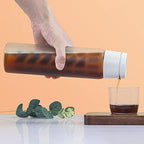 Ice Cold Brew Coffee Maker Silicone Base Comfortable Handle Juice Glass Pot Heat Resistant 550ml Cold Extract Coffee Pot for Cafe Garden - Image 2