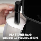 Zulay Kitchen Magia Clasica Automatic Espresso Machine with Built-In Grinder, Touch Panel Coffee Maker, Steam Wand Milk Frother, Adjustable Strength, Self-Cleaning, Black (13" x 17.7" x 9.4") - Image 5