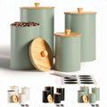 Kitchen Canisters for Countertop Set of 4 w/ Chalkboard Labels & Marker Pen by HBDesignCo