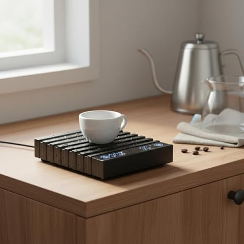 Scale Kitchen Compact Build with LED Screen and Built in Timer Suitable for Home Office Coffee Corner Traveling, Black - Image 3