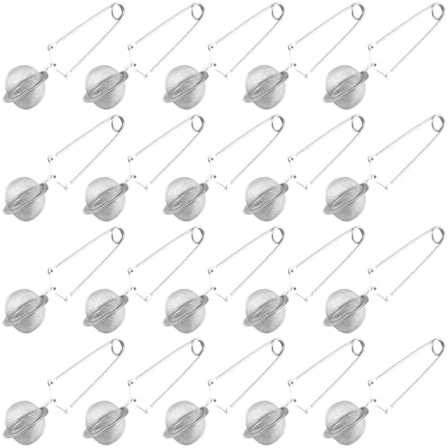 Tea Strainers, Stainless Steel, 20 Pcs, with Removable Handles, Infusers for Loose Tea, Fine Mesh Design Optimal Filtration, for Brewing Single Cup by Unknown