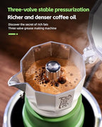 Bincoo MIni Triple Valve Moka Pot for One Person,Aluminium Stovetop Espresso Coffee Maker 1 Cup,High Pressure Rich Crema Moka Pot for Home Travel (White-green 1 cup) - Image 5