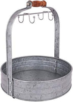 Autumn Alley Rustic Farmhouse Galvanized Coffee Mug Rack Organizer for Kitchen Counter | Mug Tree with Cup Hooks and Basket for Storage of k cups and Accessories | Perfect for Coffee Bar - Image 2