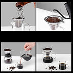 Coffee Filters Reusable Double Layer Coffee Filter Stainless Steel Cone Baskets Mesh Strainer Pour Over Dripper Tools - Image 6