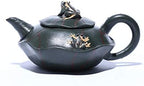 Tea Pots For Loose Tea 190ml Teapot Handmade Lotus Frog Mud Green Kung Fu Kettle Creative Shape Tea Set with Infuser Household Teapot Tea Infuser Pot by Unknown