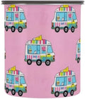Pink Ice Cream Truck Summer Designed Storage Containers Airtight Stainless Steel Seal Container Button Opening Airtight Canisters by Unknown