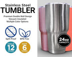 Hot Springs North Carolina Minimalistic Design Souvenir 24 oz Engraved Insulated Stainless Steel Tumbler - Seafoam - Image 2