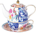 KAMMAK Tea for One Set, Ceramic Teapot, Bone China Tea Set, Cup and Saucer by KAMMAK