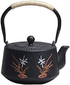 tetsubin Cast iron Tea Kettle workshop Healthy japanese Tea pot with Stainless Steel Infuser（40 oz） by Unknown