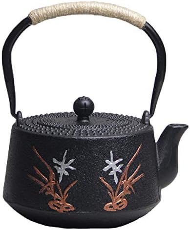 tetsubin Cast iron Tea Kettle workshop Healthy japanese Tea pot with Stainless Steel Infuser（40 oz） by Unknown