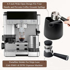 Portafilter Holder & Coffee Knock Box Combo for Ninja Luxe Café ES601&ES701 Espresso Machine - Anti-Slip Silicone Coffee Tamper Base and Large Capacity ABS Knock Box Espresso Accessories Kit,Black - Image 3