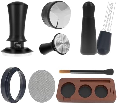 Hedday 7 PCS Espresso Accessories Set, 54mm Coffee Tamper Tools Kit by Hedday