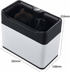Electric Automatic Portafilter Cleaner, Espresso Coffee Puck Knock Box with Scrapers and Brush Head, Portable Coffee Ground Cleaning Tool for Home Cafe Coffee Bar Use(Silver) - Image 7