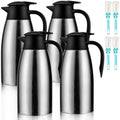 6 sets 70 oz Thermal Coffee Carafe for keeping hot, Carafe for hot liquid, Airpot Insulated Stainless Steel Vacuum Thermal Pot for Coffee, Hot Water,Keep Hot 12 Hours (4silver) by Tgvasz